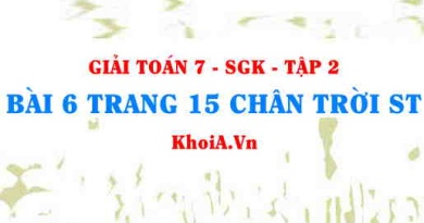 Bài 6 trang 15 Toán 7 Chân trời sáng tạo Tập 2